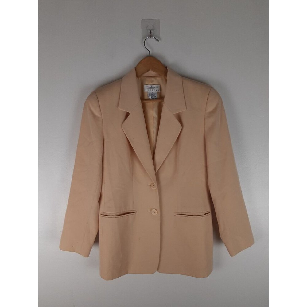 Vintage Talbots Women's Yellow/Gold 100% Wool Single Breasted Blazer 4P